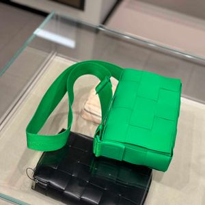 7A Echte Handtaschen Luxus BVs Designer Botteg Vena Taschen Grid Rubber Crossbody Grün XKIE3