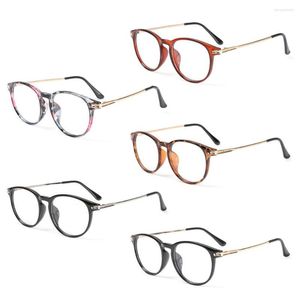Solglasögon unisex glasögon ultralätt runda metall ram glasögon vintage platt spegel glasögon optiska skådespel ramar