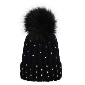 Spädbarnsbarn stickade kappa baby flickor hår hattar barn designer fasta kepsar spädbarn utomhus slouchy päls boll beanies småbarn baby hatt presenter