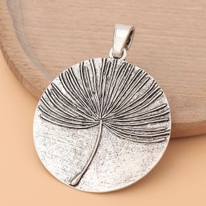 Pendant Necklaces 3pcs/Lot Tibetan Silver Large Dandelion Round Flower Charms Pendants For DIY Necklace Jewelry Making Findings Accessories