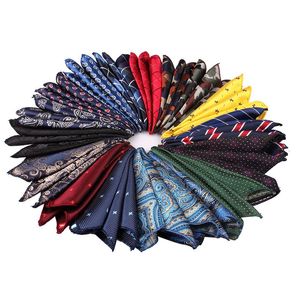 Casual Men Pocket Square Hanky ​​för män Plaid Mens Handkakor Handdukar för festgåva 23 cm x 23 cm