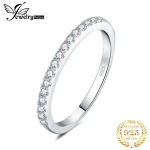 Wedding Rings Jewelry D Color Half 0225ct 925 Sterling Silver Ring for Women Yellow Gold Rose Plated 230906