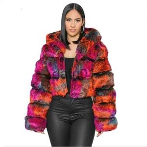 Women's Fur Faux Fur Autumn and Winter New Hooded Short Fur Coat for Women x0907