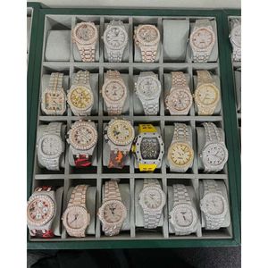 JOGO Relógio de pulso D31 Relógio masculino de luxo 4130 movimento relógio para homens 3255 montre de luxe Mosang pedra gelada VVS1 GIA relógio relógios de diamante wriBGB3O11S
