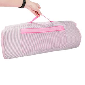 Оптовые заготовки Одеяло из хлопчатобумажной ткани Хлопковый коврик для ворса с передним карманом Темно-синий Розовый Фиолетовый Серый Подарок для малышей дошкольного возраста DOM2303