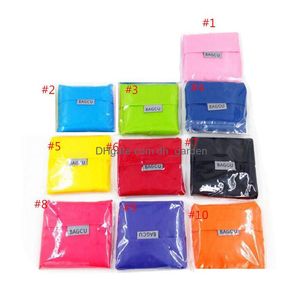 Storage Bags Reusable Waterproof Portable Folding Shop Bag Eco-Friendly Large Capacity Supermarket Tote Drop Delivery Home G Dhgarden Dhnkm