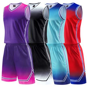 Andra sportvaror Anpassade tryck Men Kids Basketball Jersey Set Boys Girls Sports Cothing College Tracksuits Breattable Women Uniforms 230908