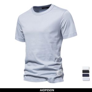 Magliette da uomo AIOPESON kaus kasual lengan pendek pria atasan desainer modis musim panas per 230907
