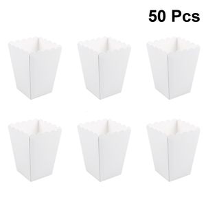 Other Event Party Supplies 50pcs Paper Candy Cartons Popcorn Box Party Supplies White Popcorn Boxes Pop Corn Snacks Food Tub Wedding Kids Birthday Supplies 230907