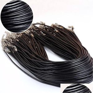 Chains 8 Colors Pendant Chain Wax Ropes Leather Rope Jewelry Diy Fashion Accessories Drop Delivery Necklaces Pendants Dhgarden Dhnmc