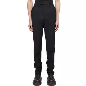 BV -stilbyxor med delad blixtlås vid de nedre foten breda benen Casual Pants Straight Suit Men's Pants237C