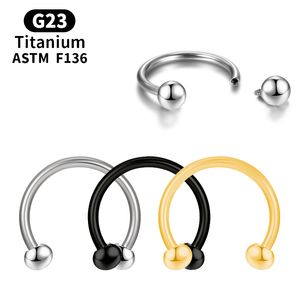 Tragus Piercing Helix 연골 Titanium Septum Clicker 산업 G23 Charming Zircon 섹시한 내부 여성 귀걸이 바디 보석