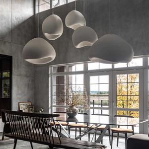 Ceiling Nordic Minimalist Wabi Sabi Wind Led Chandelier Living Dining Room Home Decor Pendant Lights Bedroom Bar Hanging Light Fix231c