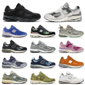 2002R Sapatos Casuais Pacote de Proteção Phantom Preto Branco Cinza Marinha Rosa Roxo Cinza Camo Azul Marinho 2002R Running Shoes Homens Mulher Treinadores Esportivos Sapatilhas