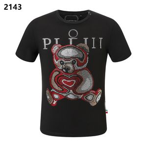 NOUVEAU STYLE Bear Phillip Plain Hommes T-shirts Designer PP Crâne Diamant T-shirt À Manches Courtes Dollar Marque Tee Haute Qualité Crânes T-shirt Tops SP2143