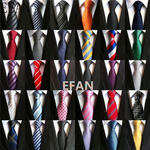 Neck Ties Fashion Neckties Classic Mens Stripe Yellow Navy Blue Wedding Ties Jacquard Woven 100% Silk Feel Solid Tie Polka Dots Neck Ties 230907