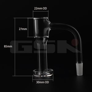 85mm Yüksek Yüksek Kaynak Eğimli Kenar Kesintisiz Kova Terp Slurper Sigara Kuvars Banger 10mm 14mm 45 90 DAB kuleleri ve su bong için çivi