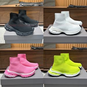 Designer Boots Socks Shoes Mesh Speed ​​Trainer Race Runners 3XL Platform Sneakers Män Kvinnliga tränare med låda storlek 35-46