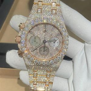 Zegarek zegarek na nadgarstek luksus vvs1 męski zegarek Diamond High End Biżuter