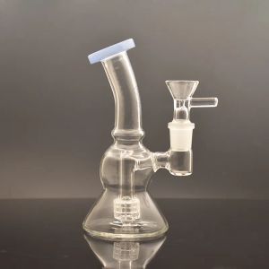 Small Mini Glass Beaker Bongs Hookahs Mobius Stereo Matrix Oil Rigs Glass Bongs Water Pipes Recycler Ice Catcher Dab Rigs with 14mm Male LL