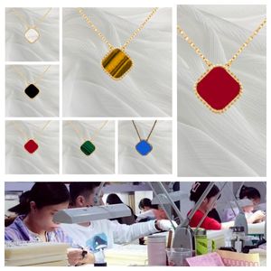 Clover necklace 15mm designer jewelry necklaces luxury chain fashion necklace gold rosegold patinum plating factory wholesale free shipping 5A without box