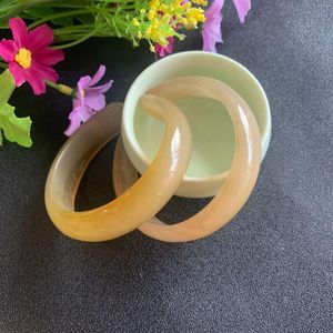 Bangle Natural Handmade White Horn Opening Bracelet Classic Rounded Smooth Crafts