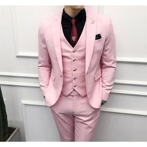 スーツの男性の真新しいスリムフィットビジネスフォーマルウェアタキシード高品質のウェディングドレスメンズスーツカジュアルコスチュームhomme2876