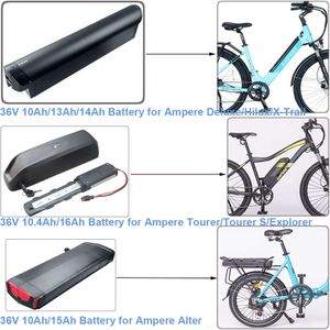 Ebike Lithium-ion Battery 36V 10Ah 10.4Ah 13Ah 14Ah 15Ah 16Ah Ampere Deluxe Hilux X-Trail Tourer S Explorer Alter E-Bike Battery