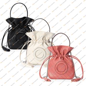 Ladies Fashion Casual Designe Luxury Blondie Bag Mini Bucket Bag Tote Handväska axelväskor Crossbody Top Mirror Quality 760313 Pouch Purse