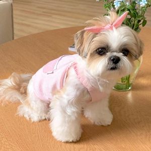 Cão vestuário verão vestido filhote de cachorro saia yorkie pomeranian maltese poodle bichon frise pequeno traje vestidos feminino roupas para animais de estimação