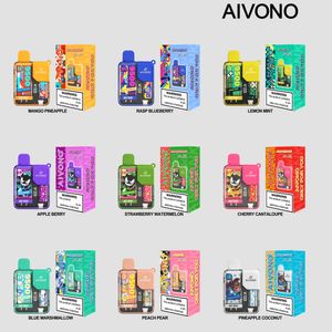 Hot new aivono 9500 puffs Disposable Vape Pod E Cigarette 0%2%3%5% With Child lock &display screen Prefilled Cartridge Smoking Vaporizer Pen Vs bc 5000