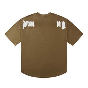 Gömlek Yaz Moda Erkek Tasarımcıları Tshirts Uzun Kollu Palms Üstler Luxurys Mektup Tshirt Giyim Kısa Kollu