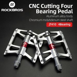 Cykelpedaler Rockbros Cycling 4 Lager Bicycle Pedal Anti Slip Ultralight CNC MTB Sealed Bearing Accessories 230907