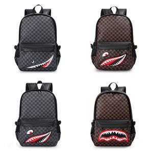 Ny ryggsäcksdesigner 2023 Korean Plaid Splash Proof Large Capacity Computer Bag School Bag Trend Leisure Back Pack 230206