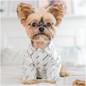 Hundebekleidung Designer-Kleidung Hemden Brief T-Shirt Sommer Haustier für kleine Hunde Weiche Welpenkatze T-Shirt Atmungsaktiv PS1991 Drop Lieferung nach Hause G DHRW8