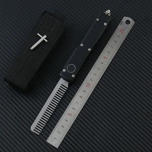 Pente tático para barba ut faca de bolso edc d2 lâmina de alumínio de aviação cabo preciso processo cnc ferramentas personalizadas estilo eua utx85