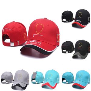 2023 F1 Męska czapka baseballowa Formula 1 wyścigowe czapki na zewnątrz marki sportowej haft haftowane brzegowe czapki baseballowe Summer Sun Hat342Y