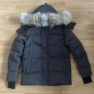 Designer Puffer Jacket Inverno Uomo Piumini Veste Homme Outdoor Jassen Capispalla Vera pelliccia di coyote Felpa con cappuccio Fourrure Manteau3030