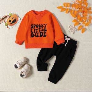 Nya halloween barnkläder set långärmad tröja byxor hösten våren barn sport kostymer kläder 2632