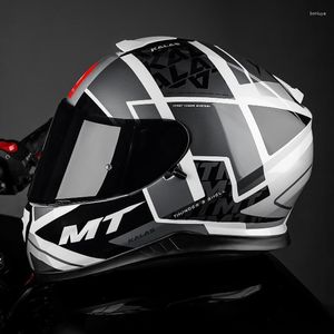 Motorcykelhjälmar Original MT Thunder 3 SV Full Face Sharp ECE Dot Certified Double Lens Men's Moto Racing