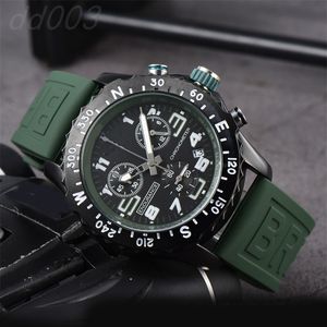 Casual Endurance Designer Watches for Men 44mm Orologio. Chronograph Quartz Montre Homme Rubber Strap Lux Watch Daily Classical Fashion SB048 Q2