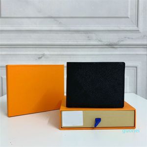 Mens designer plånbok kvinnor handväska mode kort rutig plånbok komplett uppsättning original låda 3 färger hållare
