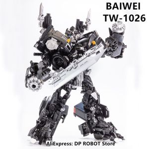 Transformation toys Robots IN STOCK BAIWEI Transformation TW-1026 TW1026 Ironhide KO SS14 Weaponeer SS Movie Robot Action Figure 230907