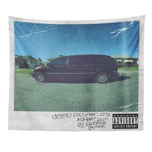 Tapestries bra kid m a a d city kendrick lamar tapestry vägg hängande konst för sovrum vardagsrum dekor college sovsal bakdro353i