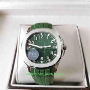 PPF Maker Orologio da uomo Versione perfetta Orologi 42 2mm Aquanaut 5168 Verde oliva Quadrante Zaffiro Trasparente CAL 324SC Movimento Mechani2683