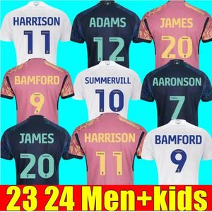 23 24 Leeds Unitedes camisas de futebol 2023 2024 Llorente Adams Aaronson HARRISON BMFORD Sinisterra JAMES maillots de futebol kit infantil camisa de futebol tops 9999
