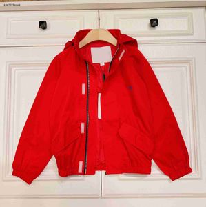 Coat for Girl Boy Designer Kids Autumn Clothing Windproof Design Child Hooded Jacket Storlek 120-160 cm broderad logotyp Baby Outwear Sep01