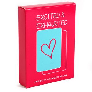Wholesales Excited and Exhausted Cards Game Adult Paty Couples Drinking Card Game The Best Friends Game
