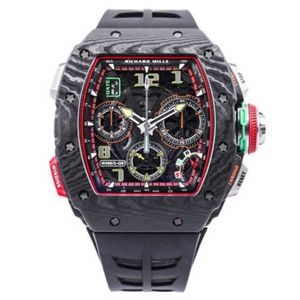 Richa Milles Movimento dell'orologio Orologio Movimento meccanico svizzero Serie di alta qualità 6501 Tpt Quadrante in carbonio nero 4315 4995 mm Doppio tracciamento Necessario IIVFG W