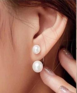 Simple Elegant Freshwater Pearl Earrings For Women 925 Sterling Silver 8MM 10MM 12MM Size Pretty Wedding Jewelry Big Promotion4267644